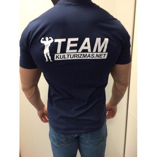 Team Kulturizmas.net marškinėliai mėlyni (hard work)
