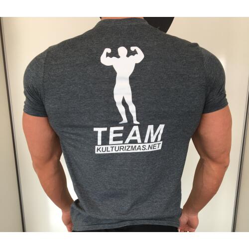 Team Kulturizmas.net marškinėliai pilki ON