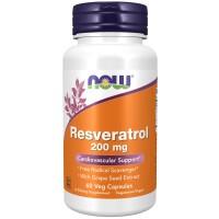 NOW Supplements Resveratrol 200ml 60kaps