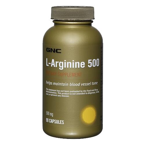GNC L-Arginine 500 90 kaps.