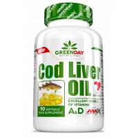 Amix GREENDAY® Cod Liver Oil (menkių kepenų aliejus) 90 kaps.
