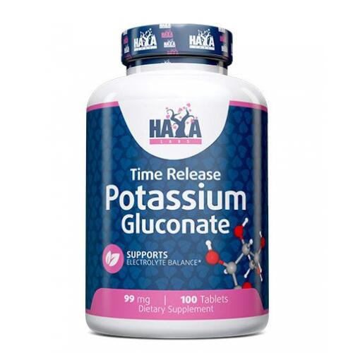 Haya Labs Potassium Gluconate (kalio gliukonatas) 100 tabl.