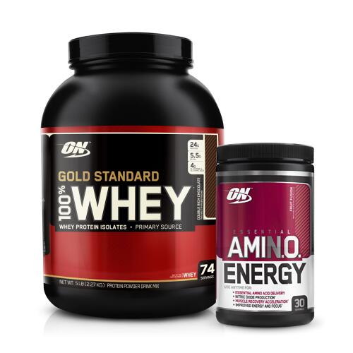 Optimum Nutrition rinkinys: Whey Gold ir Amino Energy 