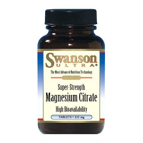 Swanson Ultra Super-Strength Magnesium Citrate 225mg 120 tabs. 