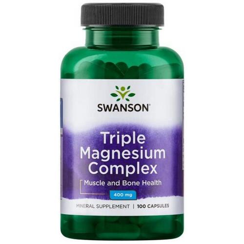 Swanson Triple Magnesium Complex (Trigubas magnio kompleksas) 100 kaps.